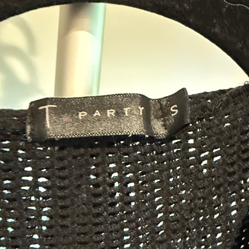 T Party Mesh Hoodie Black Size Small - Picture 4 of 5